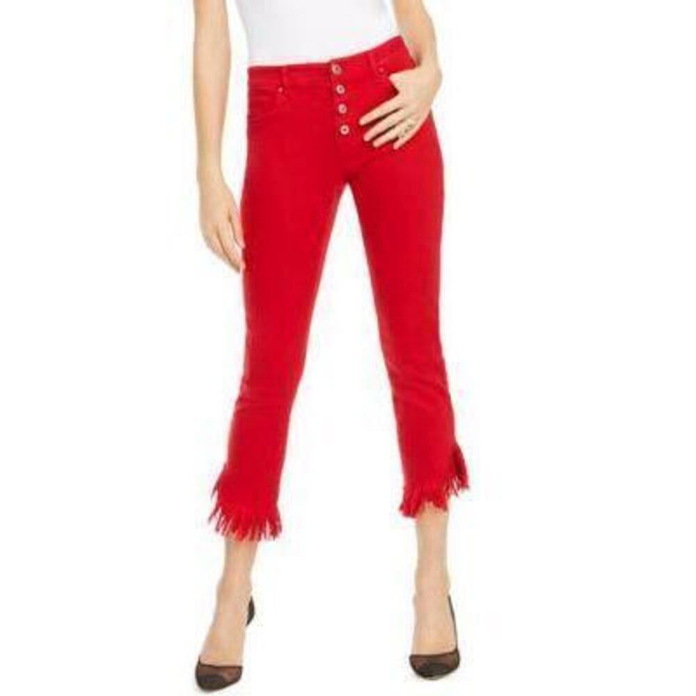 NWT INC International Concepts Jeans Straight-Leg Red 4